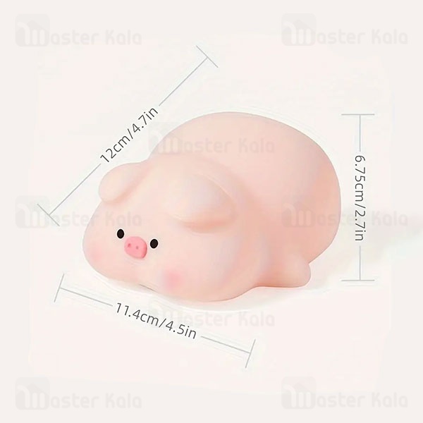 چراغ خواب سیلیکونی فانتزی Pig Silicone Lamp K-1158 طرح خوک