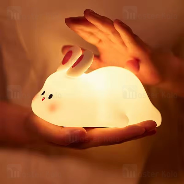 چراغ خواب سیلیکونی فانتزی Big Face Rabbit Silicone Lamp K-1154 طرح خرگوش