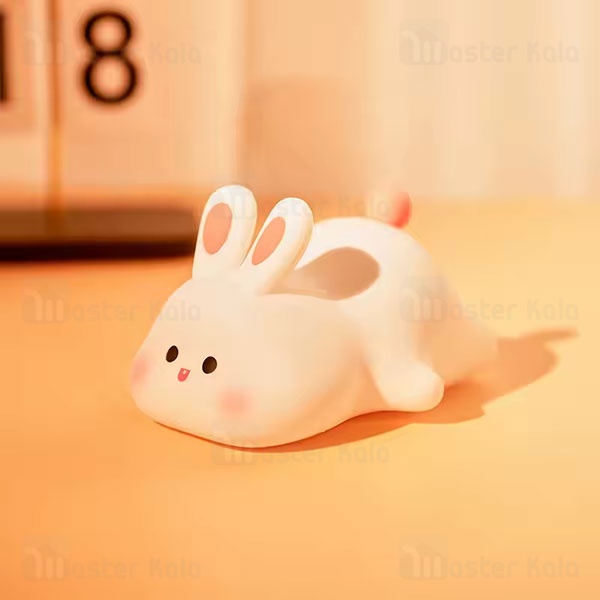 چراغ خواب سیلیکونی فانتزی Big Face Rabbit Silicone Lamp K-1154 طرح خرگوش