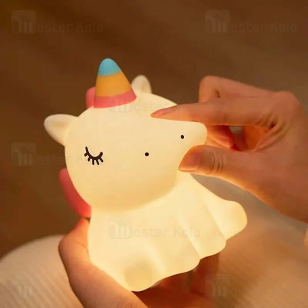 چراغ خواب سیلیکونی فانتزی Sitting Unicorn Silicone Lamp A007 طرح یونیکورن