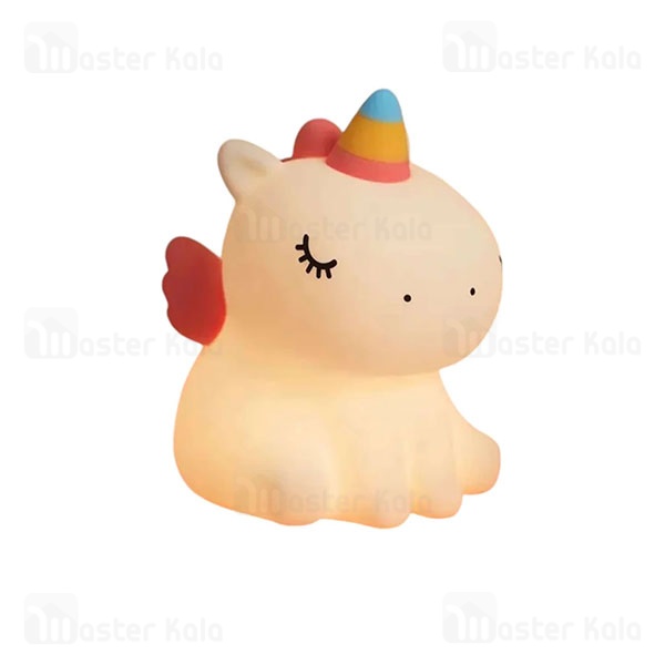 چراغ خواب سیلیکونی فانتزی Sitting Unicorn Silicone Lamp A007 طرح یونیکورن