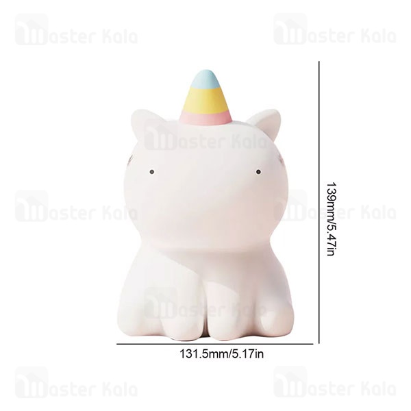 چراغ خواب سیلیکونی فانتزی Sitting Unicorn Silicone Lamp A007 طرح یونیکورن