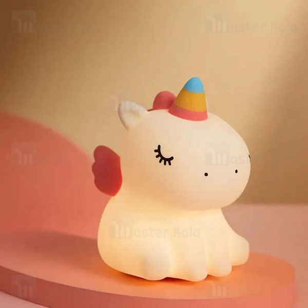 چراغ خواب سیلیکونی فانتزی Sitting Unicorn Silicone Lamp A007 طرح یونیکورن