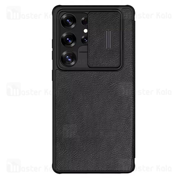 کیف چرمی نیلکین سامسونگ Samsung Galaxy S25 Ultra Nillkin Qin Pro Leather Case دارای محافظ دوربین