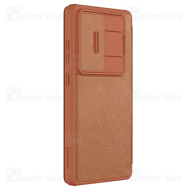 کیف چرمی نیلکین سامسونگ Samsung Galaxy S25 Ultra Nillkin Qin Pro Leather Case دارای محافظ دوربین