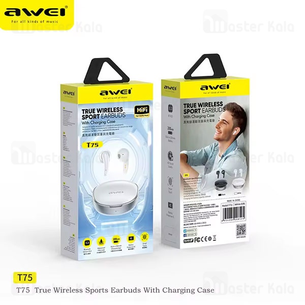 هندزفری بلوتوث گیمینگ اوی Awei T75 Gaming Wireless Earphone