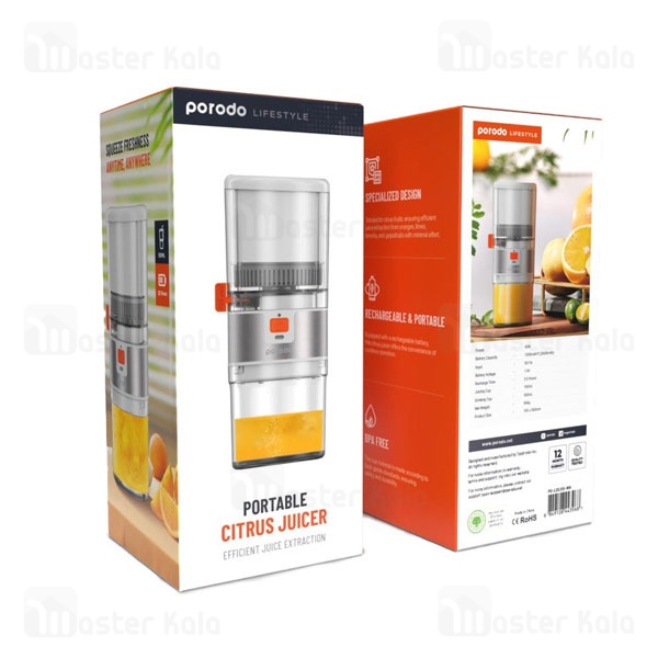 مخلوط کن قابل حمل پرودو Porodo Portable Citrus Juicer PD-LSSJ55 ظرفیت 500 میلی لیتر