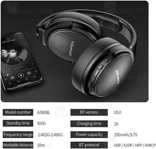 هدفون بلوتوث گیمینگ اوی Awei A780BL رم خور