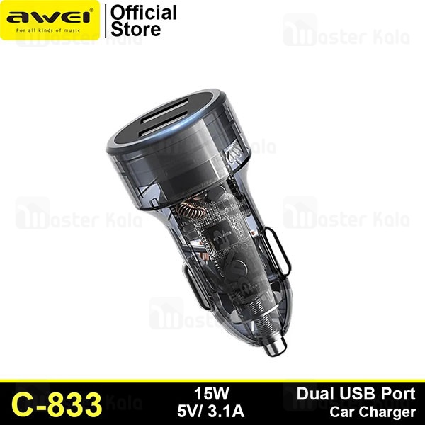 شارژر فندکی اوی Awei C-833 توان 15 وات