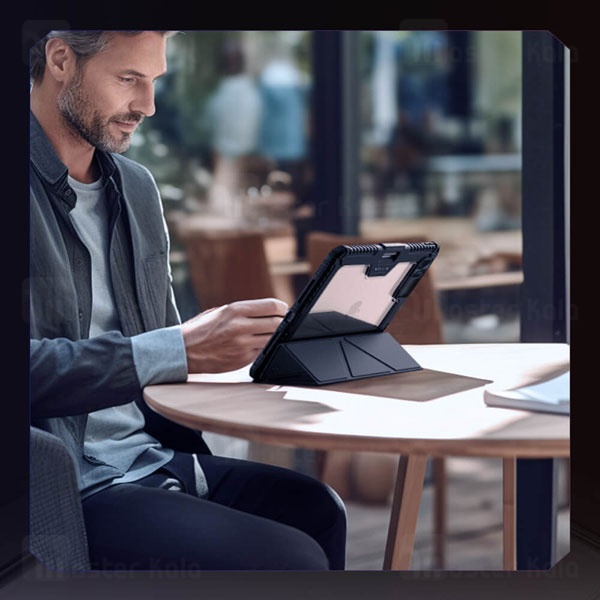 کاور چرمی هوشمند نیلکین آیپد Apple iPad Pro 13 2024 Nillkin Bumper Leather Case Pro