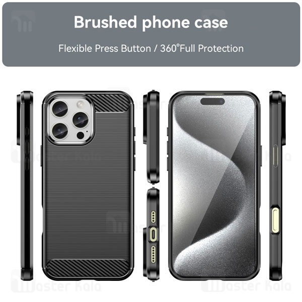 قاب فیبر کربنی آیفون Apple iPhone 16 Pro Rugged Armor Fiber Carbon