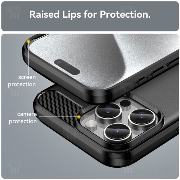 قاب فیبر کربنی آیفون Apple iPhone 16 Pro Rugged Armor Fiber Carbon
