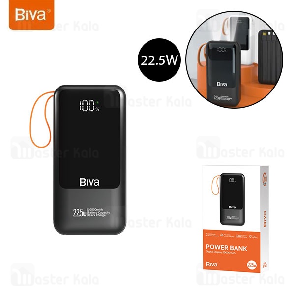 پاوربانک 30000 بیوا Biva BP-022 Power Bank Digital Display