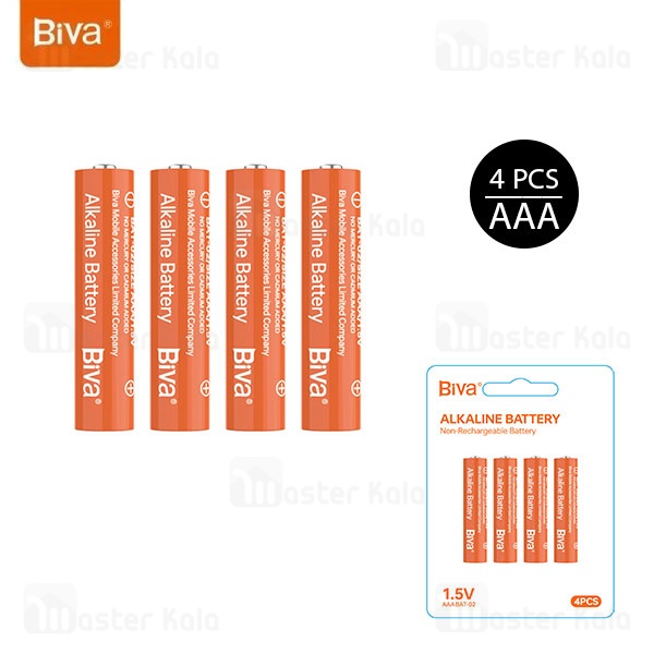 پک 4 تایی باتری نیم قلمی بیوا Biva BAT-02