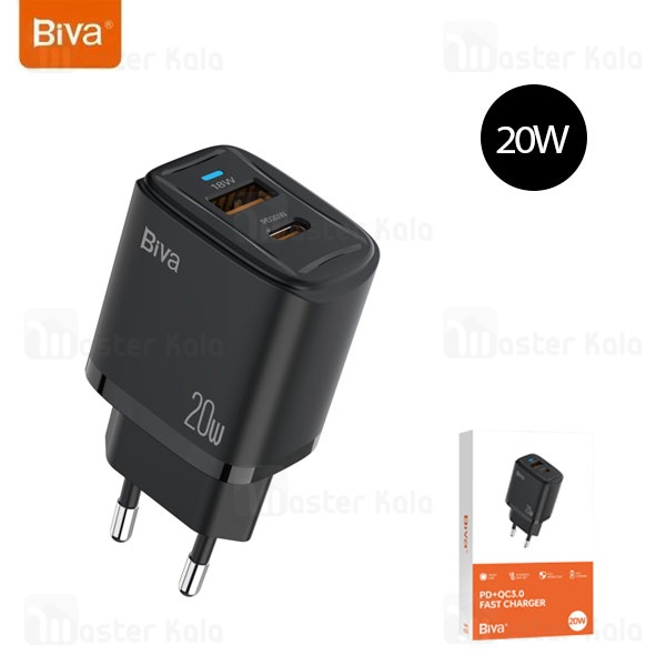شارژر دیواری بیوا Biva HC-33 PD QC3.0 Fast Charger توان 20 وات