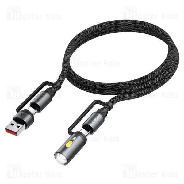 کابل Type-C به Type-C چندکاره ایس فست ACEFAST J5 Acewire Pro طول 1.2 متر توان 60 وات