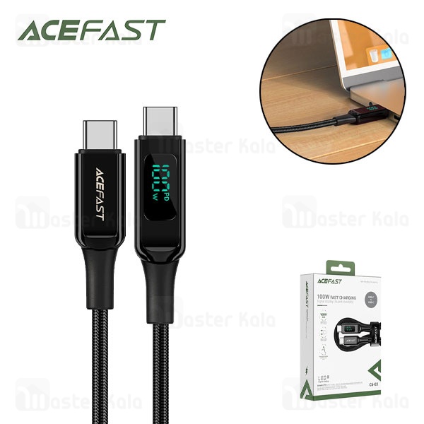 کابل Type-C به Type-C ایس فست ACEFAST C6-03 طول 2 متر توان 100 وات