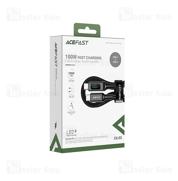 کابل Type-C به Type-C ایس فست ACEFAST C6-03 طول 2 متر توان 100 وات