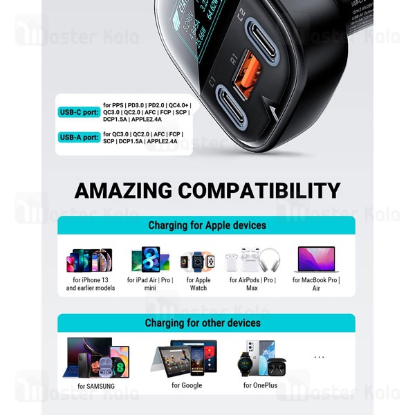 شارژر فندکی ایس فست ACEFAST B5 توان 101 وات