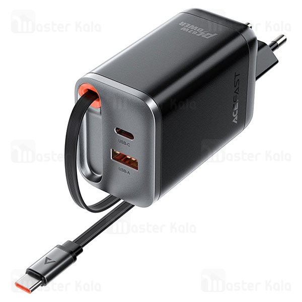 شارژر دیواری ایس فست ACEFAST A111 PD67W Fast Charger توان 67 وات همراه با کابل جمع شونده