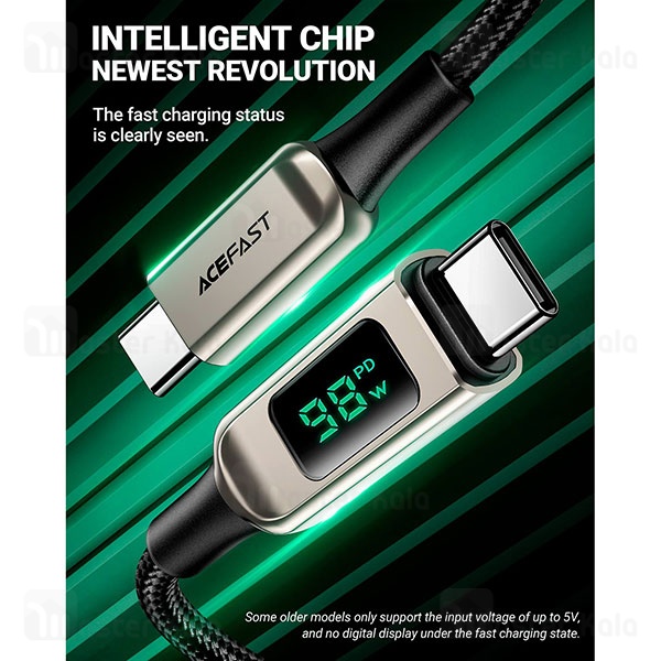 کابل Type-C به Type-C ایس فست ACEFAST C6-03 طول 2 متر توان 100 وات