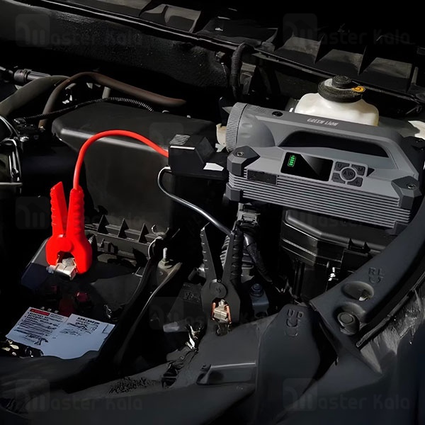 پاوربانک 24000 و کمپرسور باد و جامپ استارتر خودرو گرین لاین Green Lion JX66 Jump Starter GNJX66JSTGY