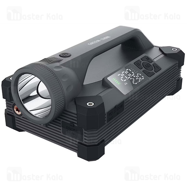 پاوربانک 24000 و کمپرسور باد و جامپ استارتر خودرو گرین لاین Green Lion JX66 Jump Starter GNJX66JSTGY