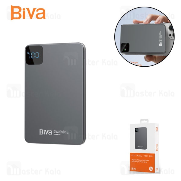 پاوربانک وایرلس 10000 مگنتی بیوا Biva BP-031 توان 20 وات