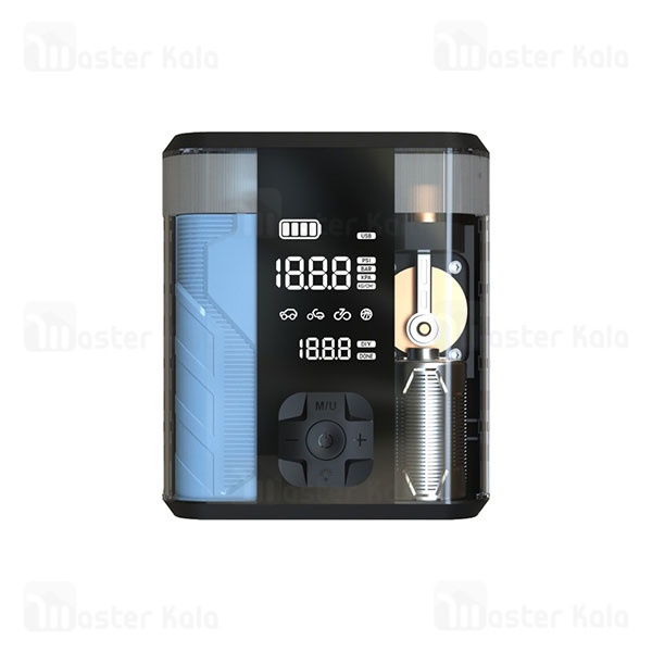 پاوربانک 8800 و کمپرسور باد و جامپ استارتر خودرو پاورولوژی Powerology PPBCHA47-TP
