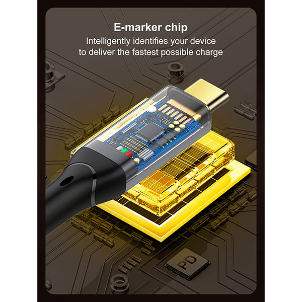 کابل Type C به Type C الدینیو LDNIO TC10c طول 50 سانتی متر توان 240 وات