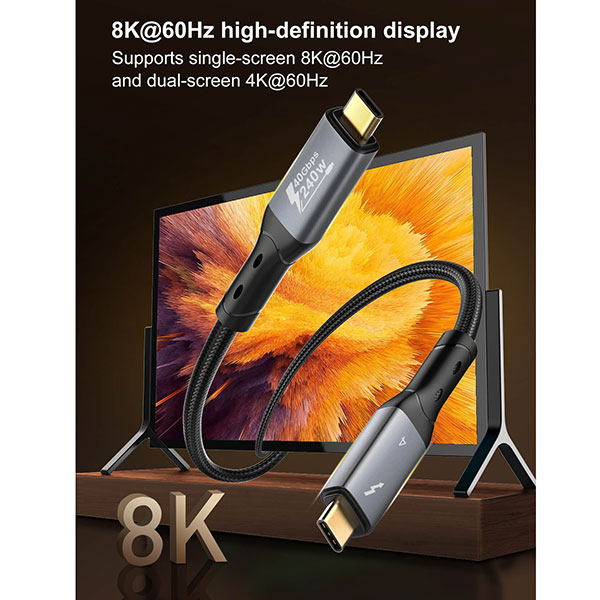 کابل Type C به Type C الدینیو LDNIO TC10c طول 50 سانتی متر توان 240 وات