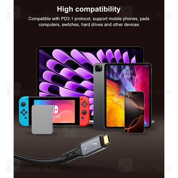 کابل Type C به Type C الدینیو LDNIO TC11c طول 1 متر توان 240 وات