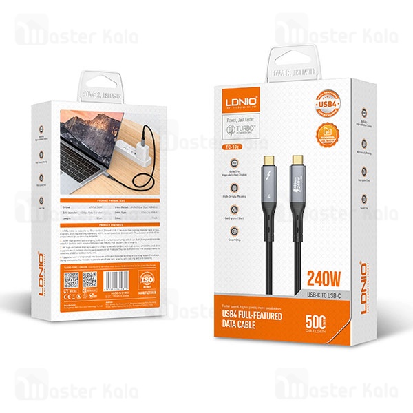 کابل Type C به Type C الدینیو LDNIO TC11c طول 1 متر توان 240 وات