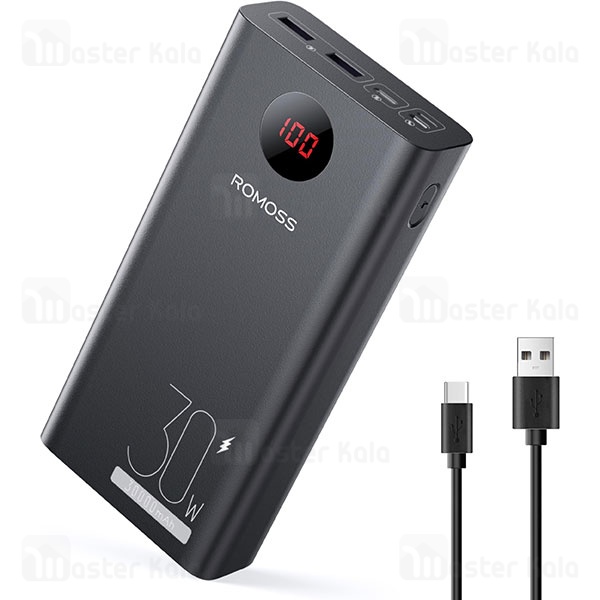 پاوربانک 30000 میلی آمپر روموس Romoss PEA30 Powerbank توان 30 وات