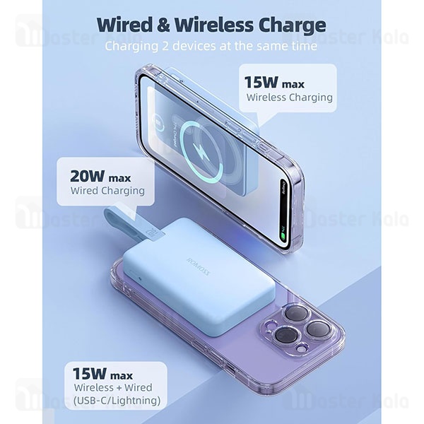پاوربانک 10000 روموس Romoss 10-121 توان 20 وات