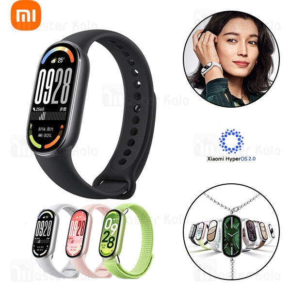 دستبند سلامتی هوشمند شیائومی Xiaomi Mi Band 10 M2459B1 نسخه گلوبال در حالت شارژ