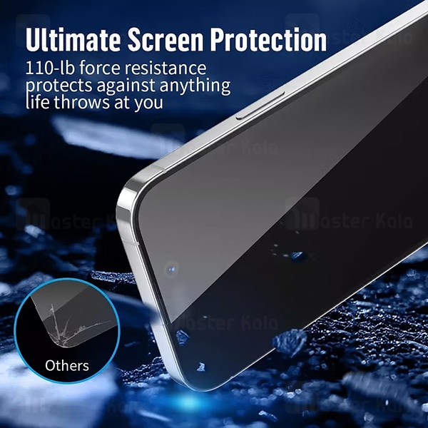 گلس تمام صفحه تمام چسب Apple iPhone 16 Pro Max Blueo Anti Static HD