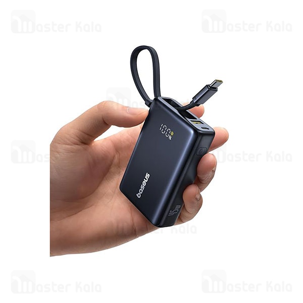 پاوربانک 10000 بیسوس Baseus Picogo P10076803123 توان 45 وات همراه با کابل متصل