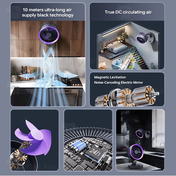 پنکه رومیزی شارژی بیوا Biva Desktop Circulation Fan FA-04