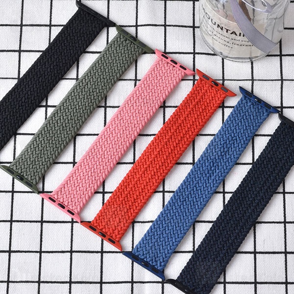 بند کنفی اپل واچ و ساعت HK سایز‌های 42 / 44 / 45 / 49 میلی متری Apple Watch Braided Solo Loop