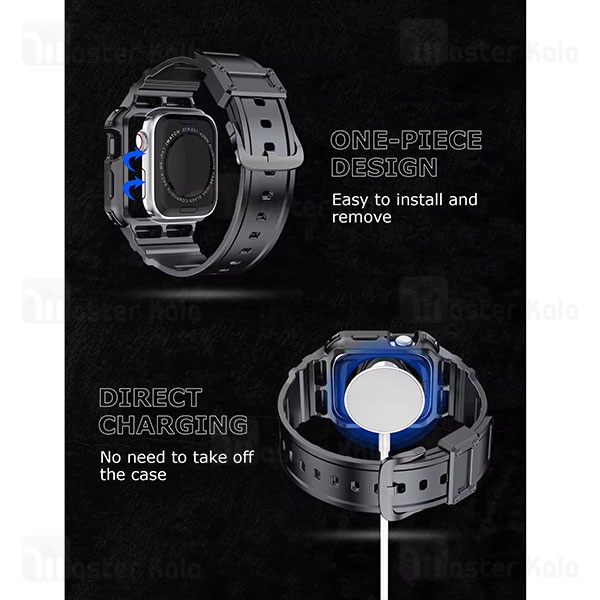 بند و کیس Slicto اپل واچ و ساعت HK سایز‌های 42 / 44 / 45 / 49 میلی متری Apple Watch / HK Strap