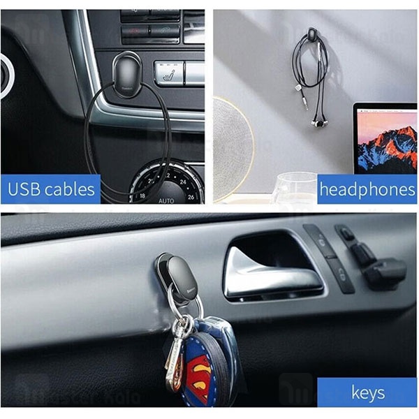 گیره آویز بیسوس Baseus Small Shell Vehicle Hook ACGGBK-01