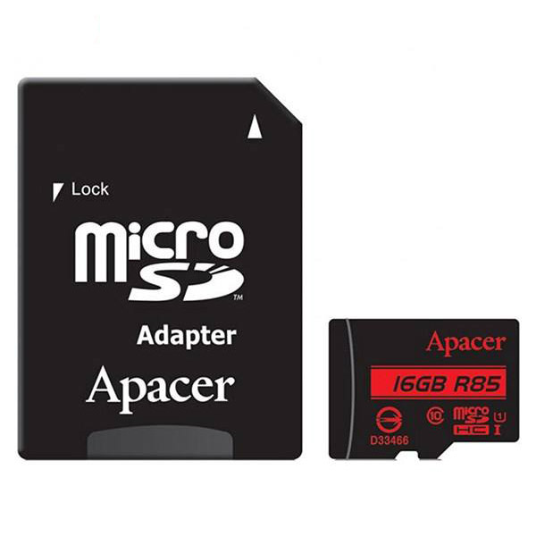 کارت حافظه میکرو اس دی 16 گیگابایت اپیسر Apacer 85MBs UHS-l U1 With Adapter