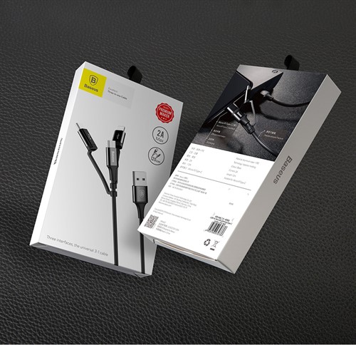 کابل شارژ سه کاره بیسوس Baseus ZY01 Excellent Three in One Cable