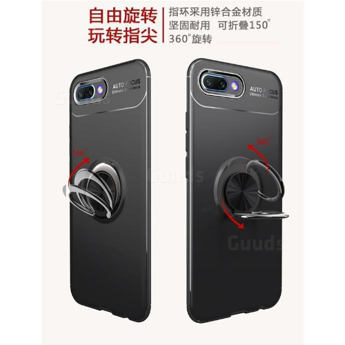 قاب محافظ ژله ای طرح چرم انگشتی Becation Auto Focus Magnetic Ring Case Huawei Honor 10