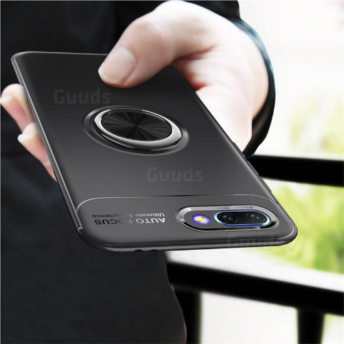 قاب محافظ ژله ای طرح چرم انگشتی Becation Auto Focus Magnetic Ring Case Huawei Honor 10