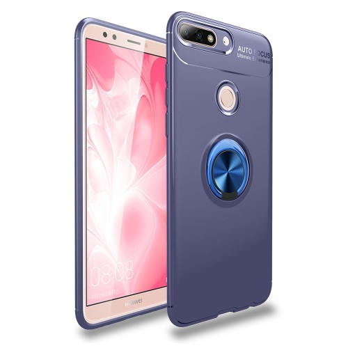 قاب ژله ای طرح چرم انگشتی Auto Focus Magnetic Ring Case Huawei Y7 Prime 2018/Honor 7C