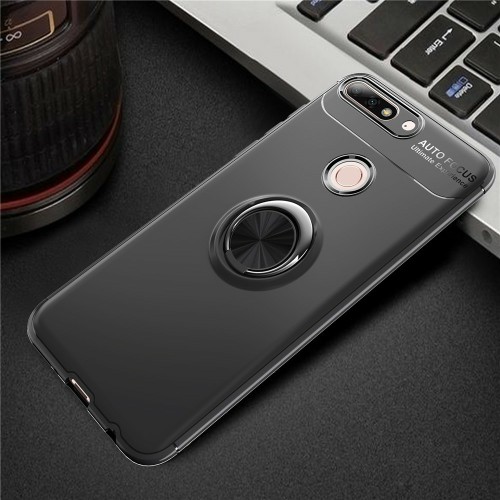 قاب ژله ای طرح چرم انگشتی Auto Focus Magnetic Ring Case Huawei Y7 Prime 2018/Honor 7C