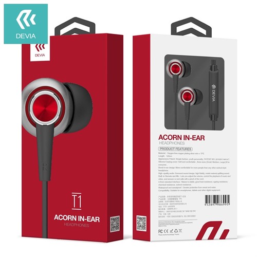 هندزفری سیمی Devia T1 Acorn IN-Ear Headphones