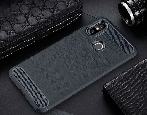 قاب محافظ ژله ای شیائومی Xiaomi Mi A2 / Mi 6x Rugged Armor Fiber Carbon